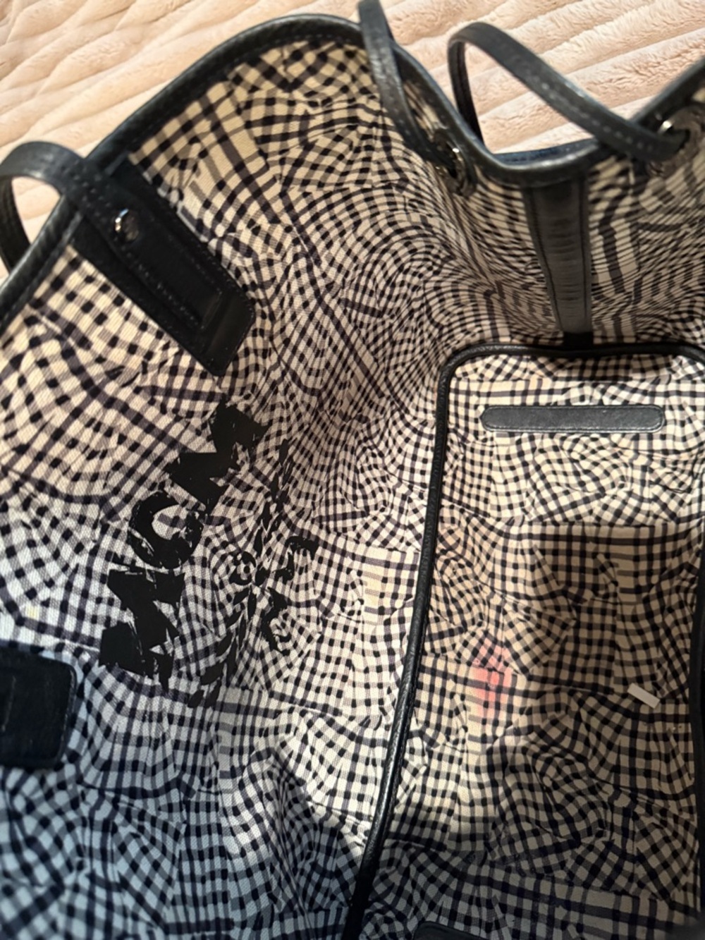 MCM Black Monogram Reversible Leather Tote - Picture 3 of 9
